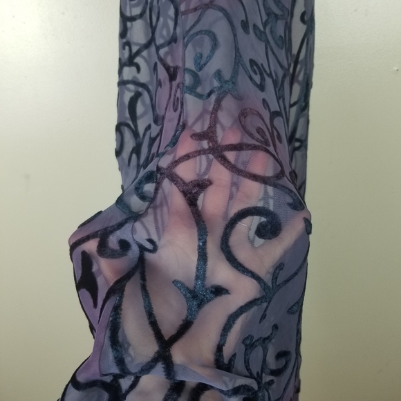 VINTAGE VICTORIA’S SECRET Ombré Y2K Mesh See Through Slip Dress Lingerie Velvet - Picture 8 of 13